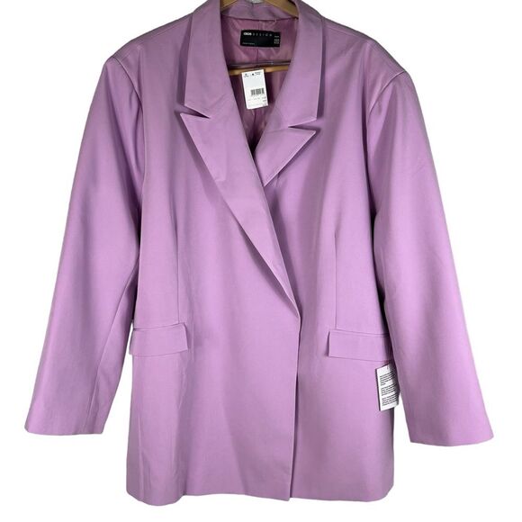 ASOS Jackets & Blazers - New ASOS Lilac Blazer Hidden Button Front Flap Pockets Size 18 Lavender